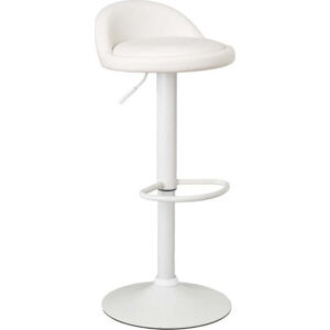 Bílé barové židle s nastavitelnou výškou z imitace kůže v sadě 2 ks (výška sedáku 72 cm) – Casa Selección