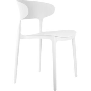 Bílé plastové jídelní židle v sadě 4 ks Fain – Leitmotiv