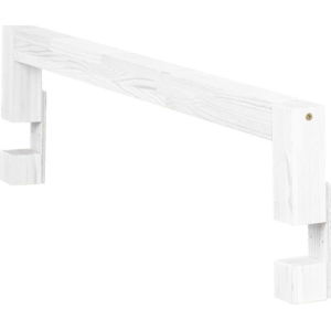 Bílá bočnice z smrkového dřeva k posteli Benlemi Safety, délka 90 cm