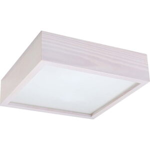Bílé stropní svítidlo se skleněným stínidlem 30.5x30.5 cm Busha – Nice Lamps