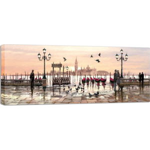 Obraz Styler Canvas Watercolor Venice, 60 x 150 cm
