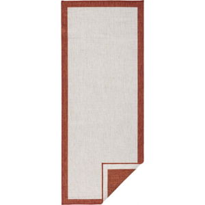 Červeno-krémový venkovní koberec Bougari Panama, 80 x 350 cm