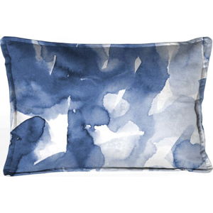 Modro-bílý povlak na polštář Velvet Atelier Watercolor, 50 x 35 cm