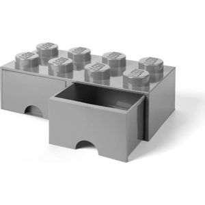 Šedý úložný box se dvěma šuplíky LEGO®