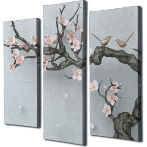 Obrazy v sadě 3 ks 20x40 cm Sakura – Wallity