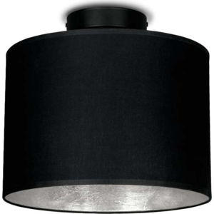 Černé stropní svítidlo s detailem ve stríbrné barvě Sotto Luce MIKA, ⌀ 25 cm
