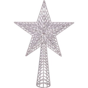 Stříbrná vánoční špička na stromeček Unimasa, ø 25 cm