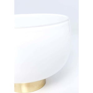 Skleněná bílá váza Kare Design Pure, výška 17 cm