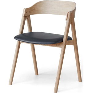 Černá/přírodní kožená jídelní židle Mette – Hammel Furniture