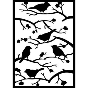 Kovová nástěnná dekorace 47x66 cm Branch & Birds – Wallity