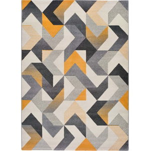 Oranžovo-šedý koberec Universal Gladys Abstract, 140 x 200 cm