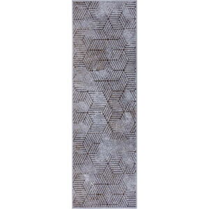 Šedý běhoun Hanse Home Lux Polygon, 70 x 300 cm