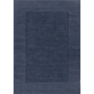 Tmavě modrý vlněný koberec Flair Rugs Siena, 80 x 150 cm