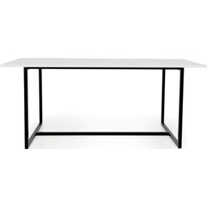 Bílý jídelní stůl s černým kovovým podnožím Tenzo Mello