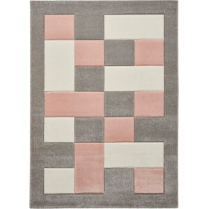 Růžovo-šedý koberec Think Rugs Brooklyn, 120 x 170 cm