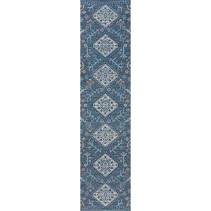 Modrý dvouvrstvý běhoun Flair Rugs MATCH Chloe Traditional, 57 x 230 cm