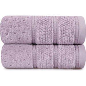 Sada 2 fialových bavlněných ručníků Foutastic Arella, 50 x 90 cm