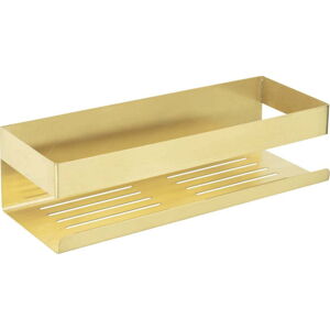 Samodržící koupelnová polička z nerezové oceli ve zlaté barvě Genova – Wenko