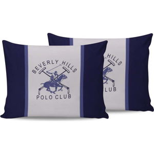 Sada 2 bavlněných povlaků na polštářky Polo Club Blue, 50 x 70 cm