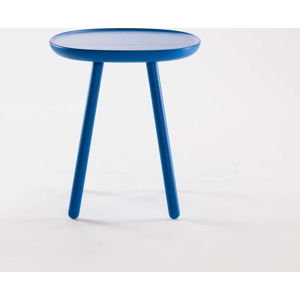 Modrý odkládací stolek z masivu EMKO Naïve Small, ø 45 cm