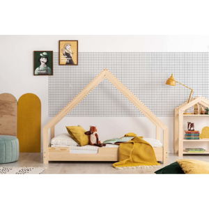 Domečková dětská postel z borovicového dřeva Adeko Loca Cassy, 80 x 200 cm
