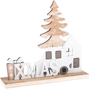 Vánoční dřevěná dekorace s nápisem Dakls Xmas
