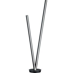 Černá LED stojací lampa s hlasovým ovládáním/s ovládáním pomocí mobilní aplikace s kovovým stínidlem (výška 172,5 cm) Cicanto – CINQUE