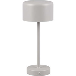 Světle šedá LED stmívatelná stolní lampa (výška 30 cm) Jeff – Trio