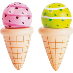 Sada 2 dětských dřevěných zmrzlin Legler Cream Cone