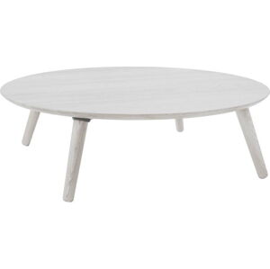 Bílý konferenční stolek z jasanového dřeva Ragaba Contrast Slice, ⌀ 100 cm
