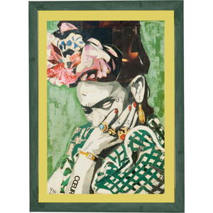 Nástěnný obraz v rámu Surdic Green Frida, 30 x 40 cm
