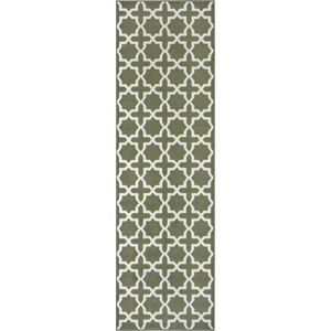 Zelený koberec běhoun 300x80 cm Glam - Hanse Home