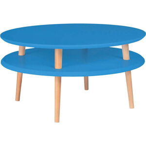 Modrý konferenční stolek Ragaba Ufo, ⌀ 70 cm
