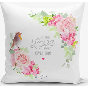 Povlak na polštář s příměsí bavlny Minimalist Cushion Covers Bird A True Love Story, 45 x 45 cm