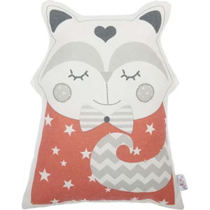 Červený dětský polštářek s příměsí bavlny Mike & Co. NEW YORK Pillow Toy Smart Cat, 23 x 33 cm