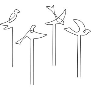 Kovová podpěra rostiln 4 ks Bird – Esschert Design