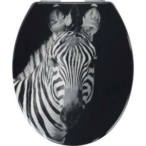 Záchodové prkénko s automatickým zavíráním 37,5 x 45 cm Zebra – Allstar