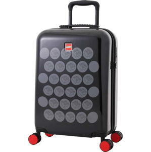 Černý dětský kufr s šedými prvky LEGO® Brick Dots 20