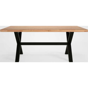 Jídelní stůl s dubovou deskou Artemob Concepto X, 180 x 90 cm