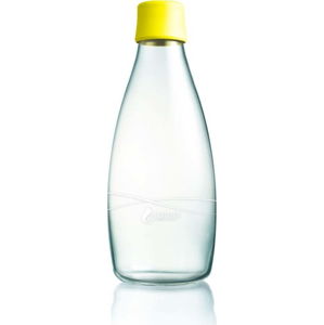 Žlutá skleněná lahev ReTap, 800 ml