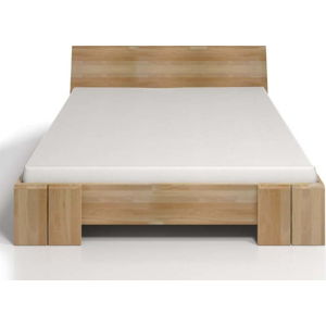 Dvoulůžková postel z bukového dřeva s úložným prostorem SKANDICA Vestre Maxi, 200 x 200 cm