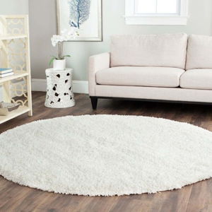 Bílý vlněný koberec Royal Dream Pure Light, průměr 200 cm