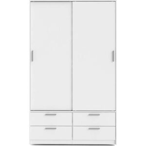 Bílá šatní skříň s posuvnými dveřmi 121x200 cm Line – Tvilum