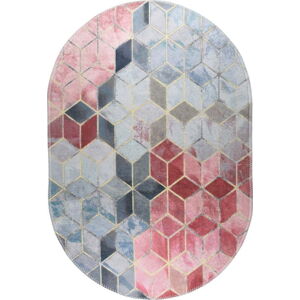 Růžovo-světle šedý pratelný koberec 120x180 cm – Vitaus