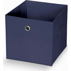 Tmavě modrý úložný box Domopak Stone, 30 x 30 cm