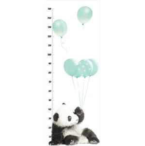 Nástěnná samolepka s měřítkem výšky Dekornik Minty Panda, 60 x 160 cm