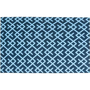 Vysoce odolný kuchyňský koberec Webtappeti Labyrinth Blue, 60 x 220 cm