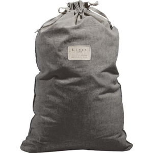 Látkový vak na prádlo s příměsí lnu Really Nice Things Bag Cool Grey, výška 75 cm