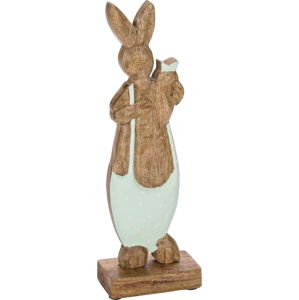 Dřevěná velikonoční dekorace se zelenými detaily Ego Dekor Easter Bunny