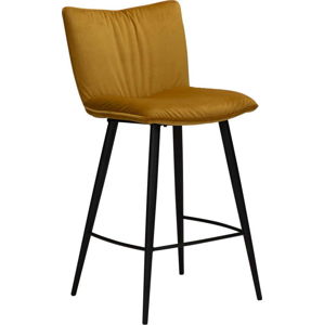 Žlutá sametová barová židle DAN-FORM Denmark Join